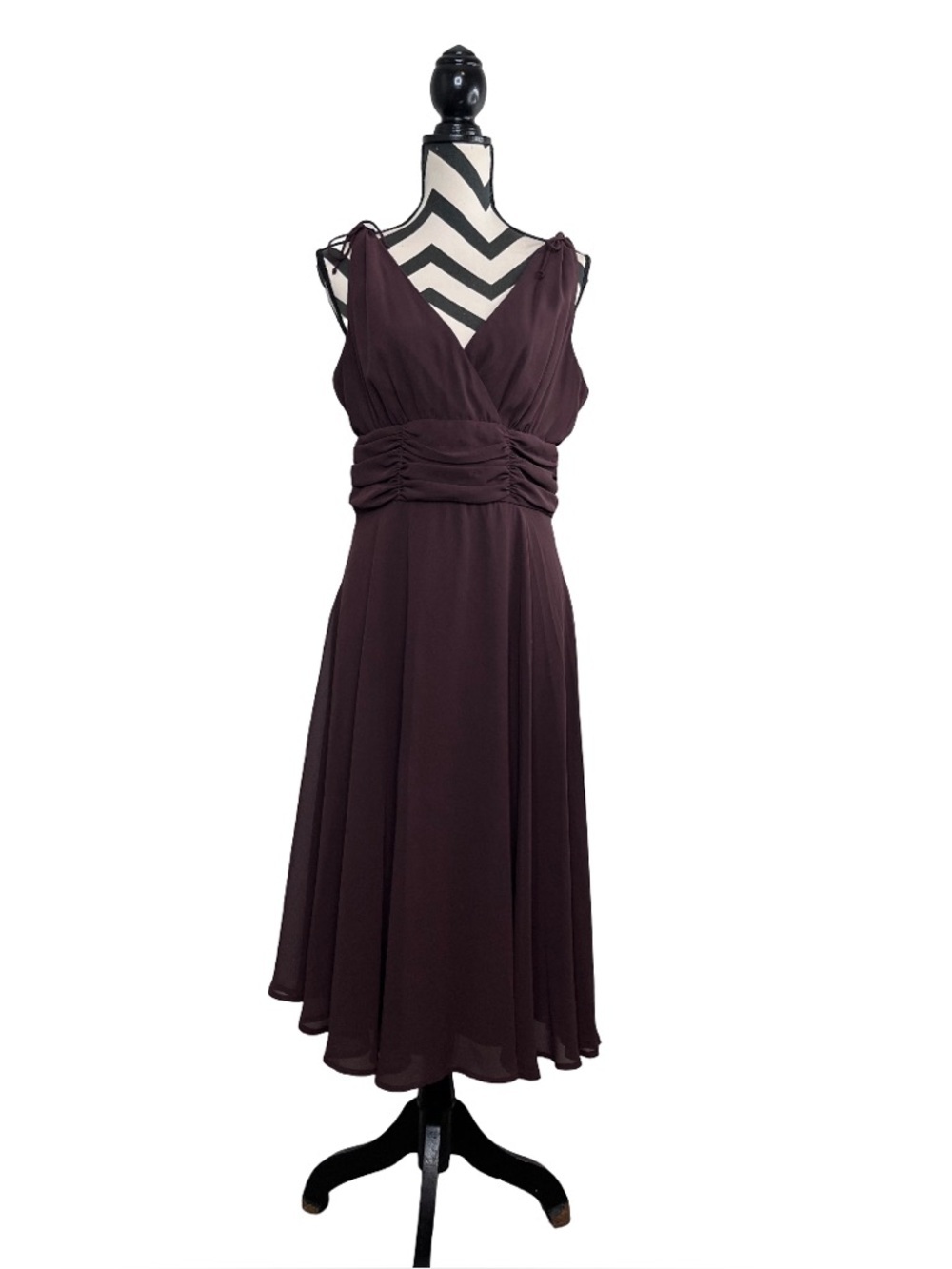 Women's Sz 12 Whimsigoth Witchy Sheer Brown Ethreal Y2K Flowy Dress